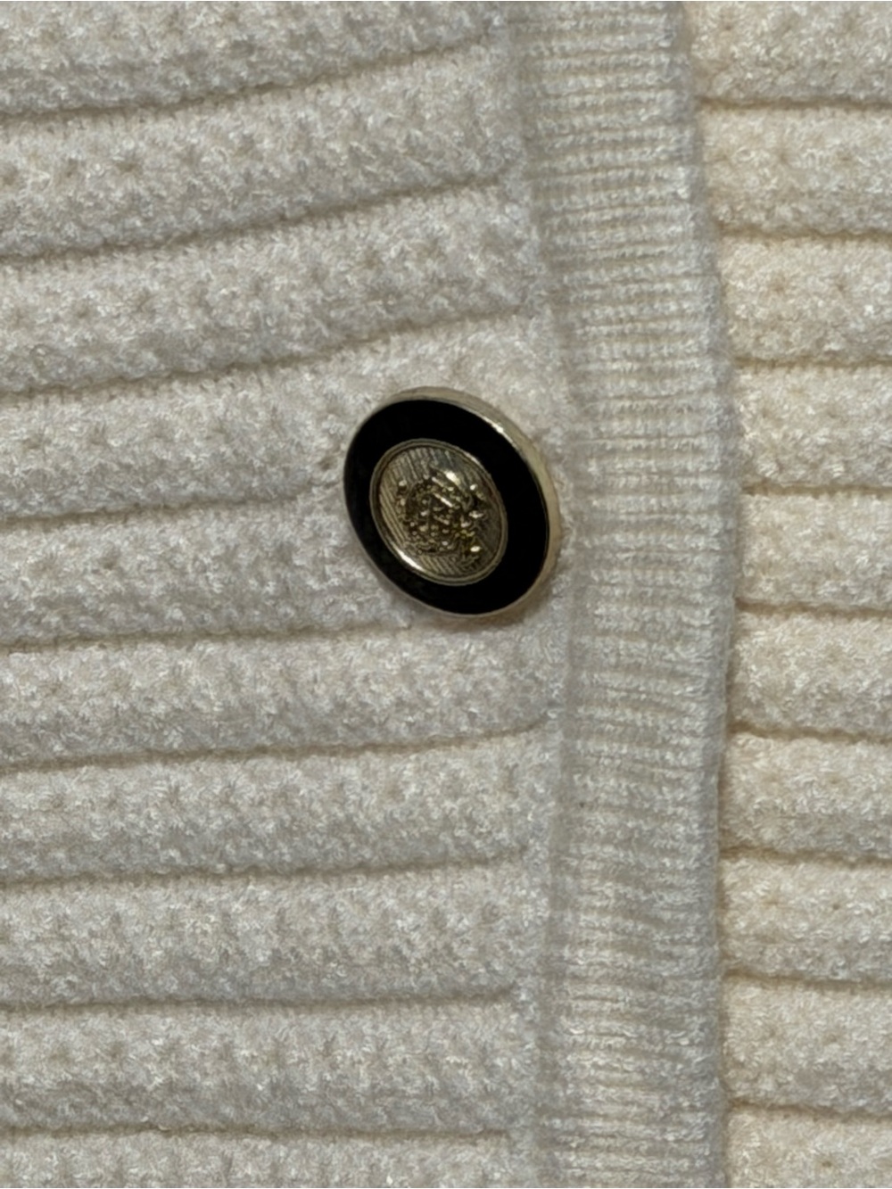 Hilary Radley Cream Button Front Cardigan NWT Size Medium - Picture 8 of 10